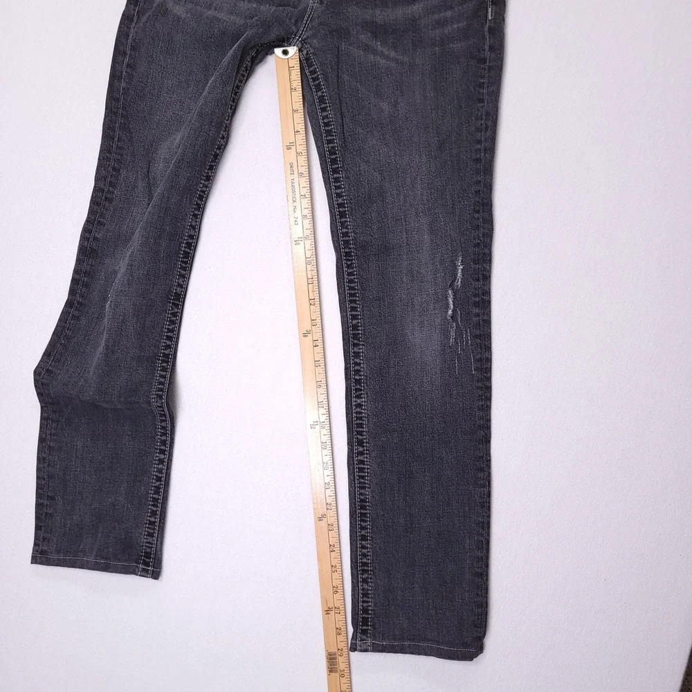 Miss Me Jeans Sunny Skinny Gray‎ Distressed Denim Women Size 31